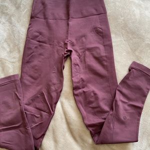 Lululemon high rise leggings thick textured